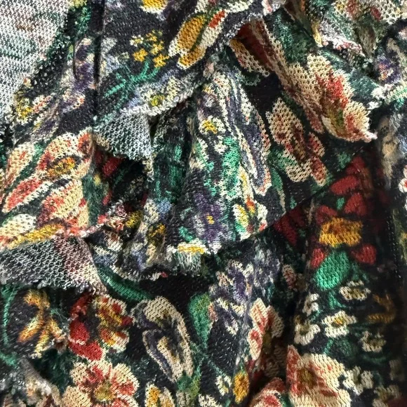 Free People Multicolor Floral Ruffle Blouse - Picture 4 of 6
